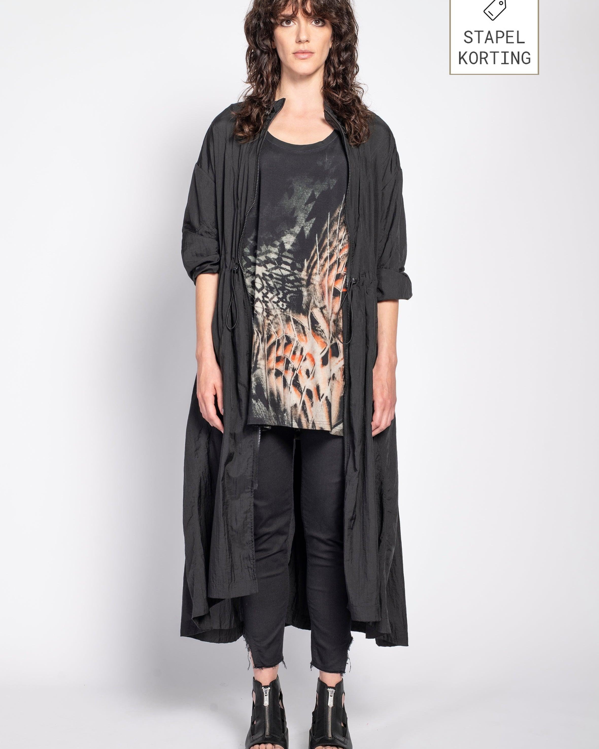 AMBER & MOON lange vest jas AUDREY