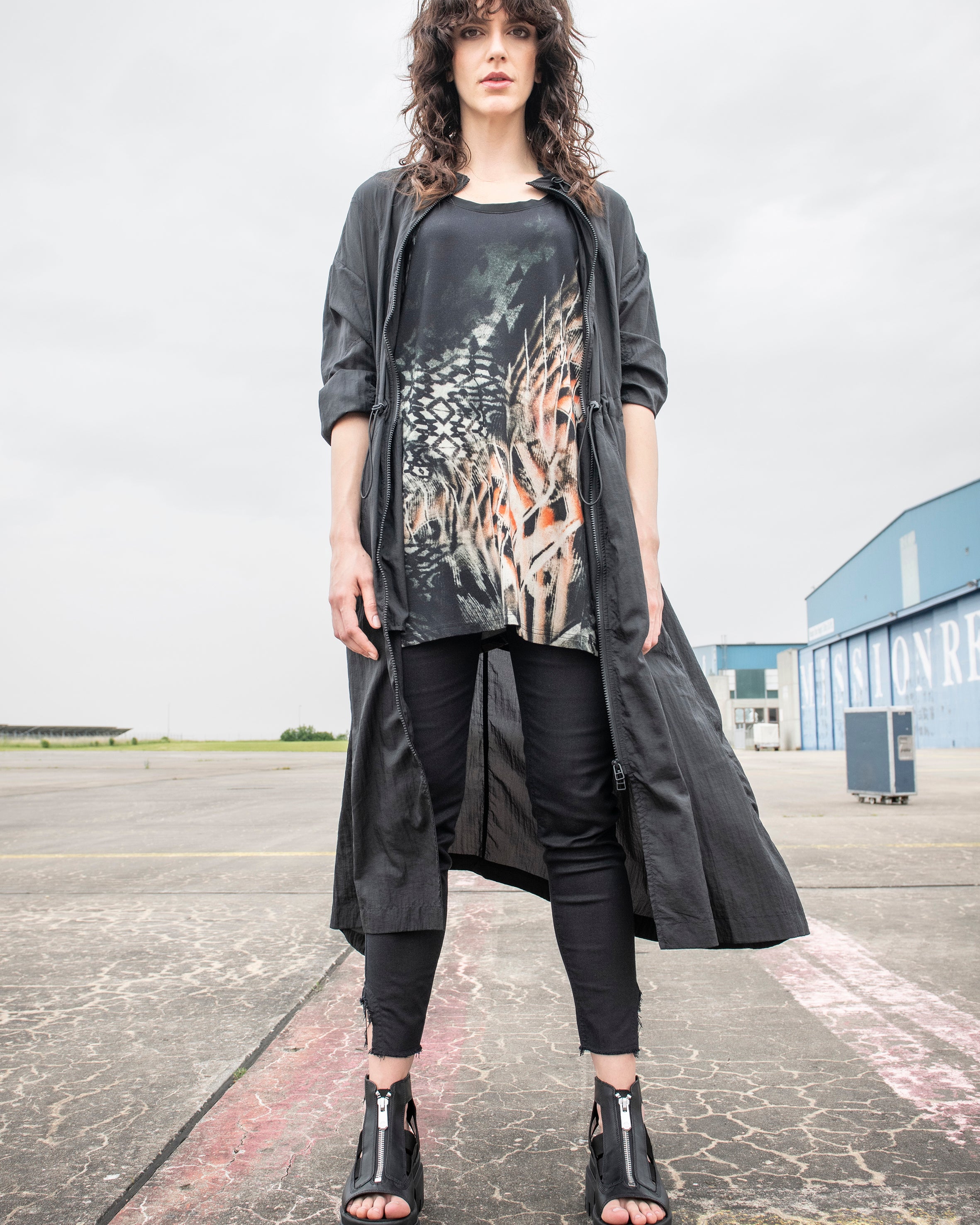 AMBER & MOON lange vest jas AUDREY