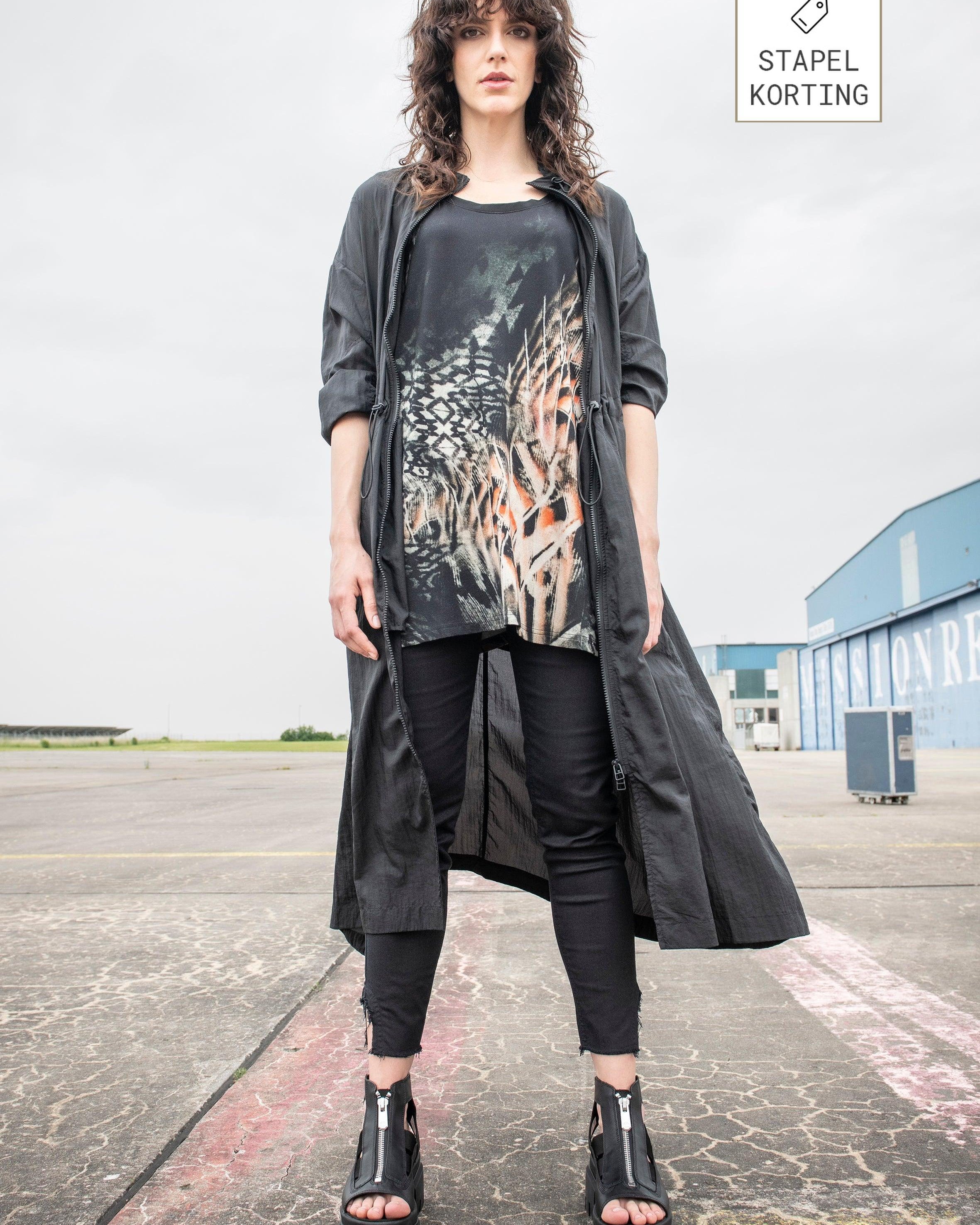 AMBER & MOON lange vest jas AUDREY