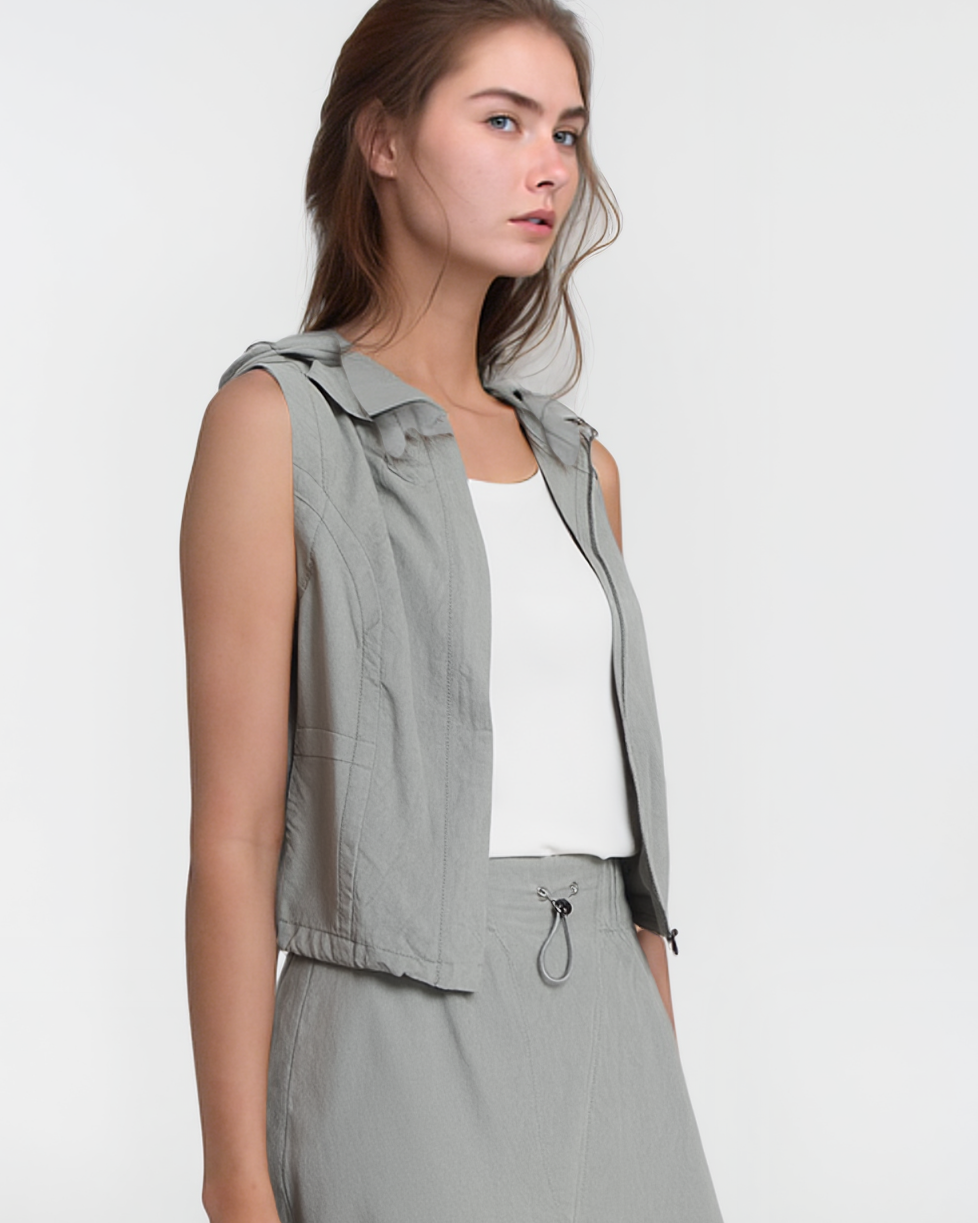 AMBER & MOON mouwloos jasje CELIA