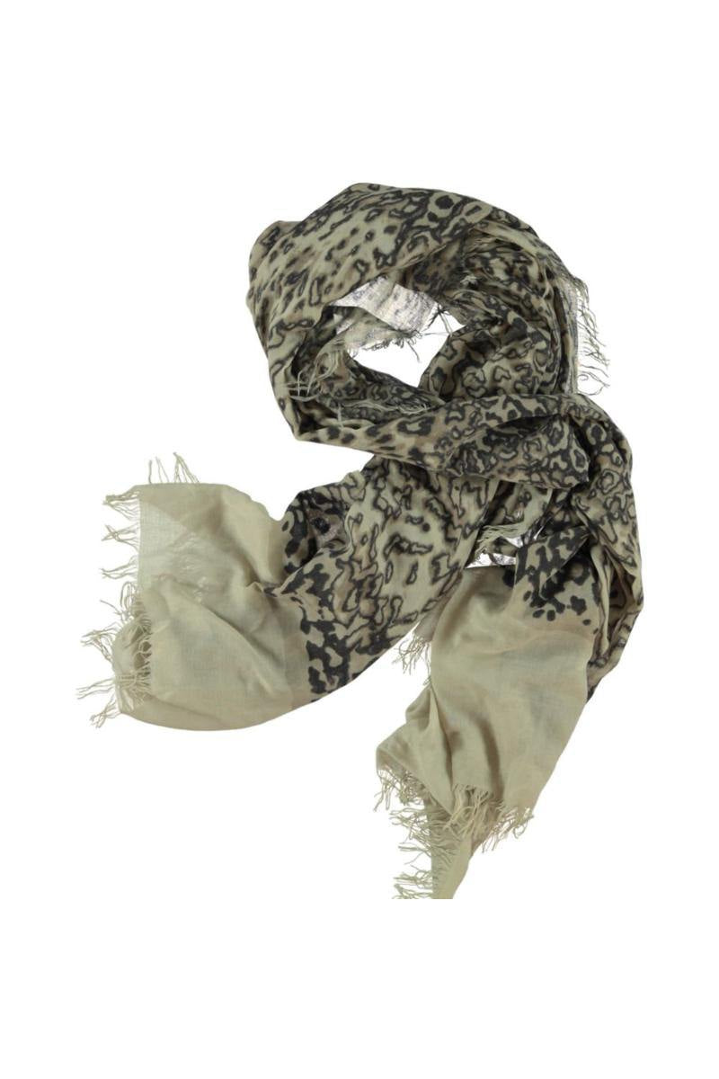 David & Alex sjaal grijs taupe panter