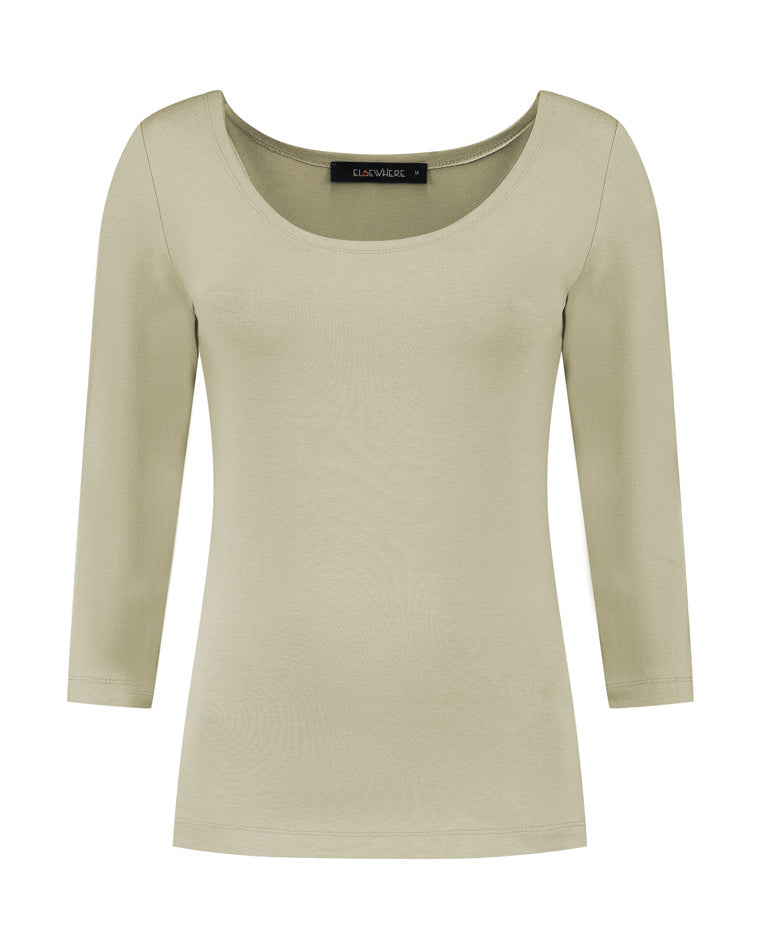 ELSEWHERE basis top 3/4 mouw HOLLY