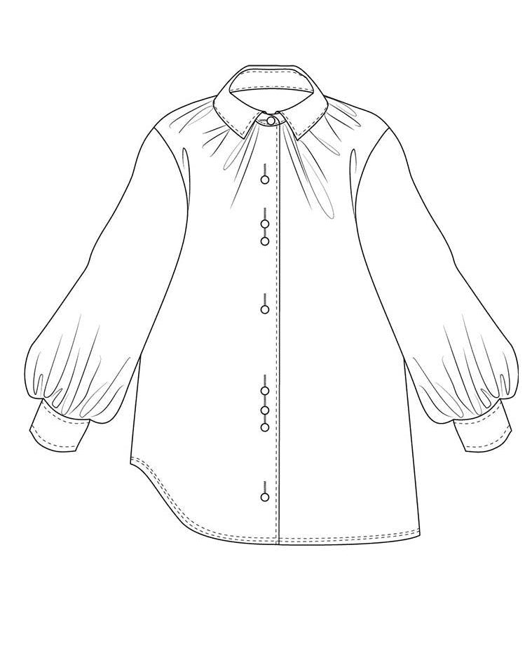ELSEWHERE blouse GATHER - herb