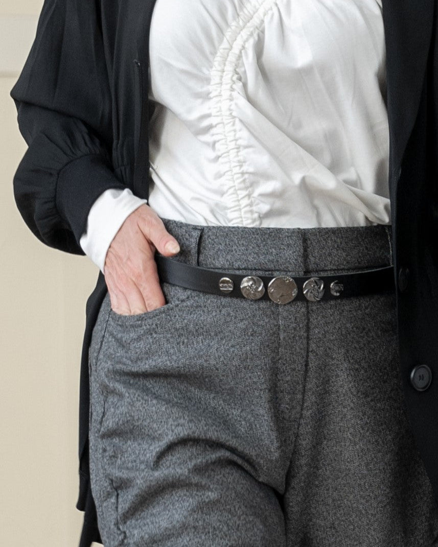 ELSEWHERE lederen ceintuur STUDS