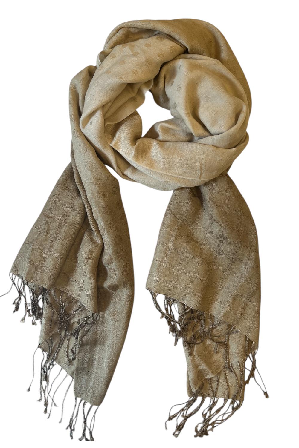 LEEZZA sjaal DOTS beige