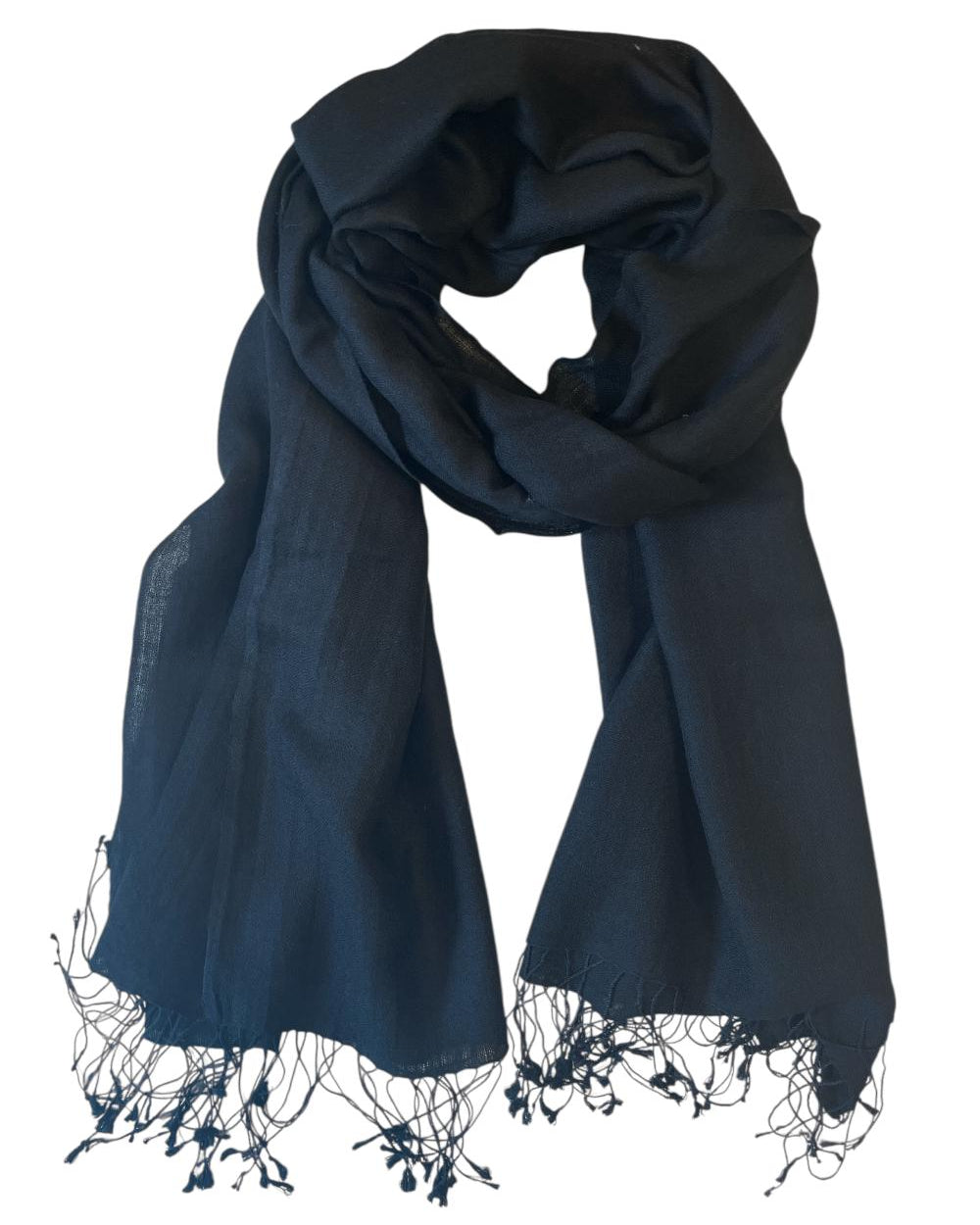 LEEZZA sjaal wolmix zwart