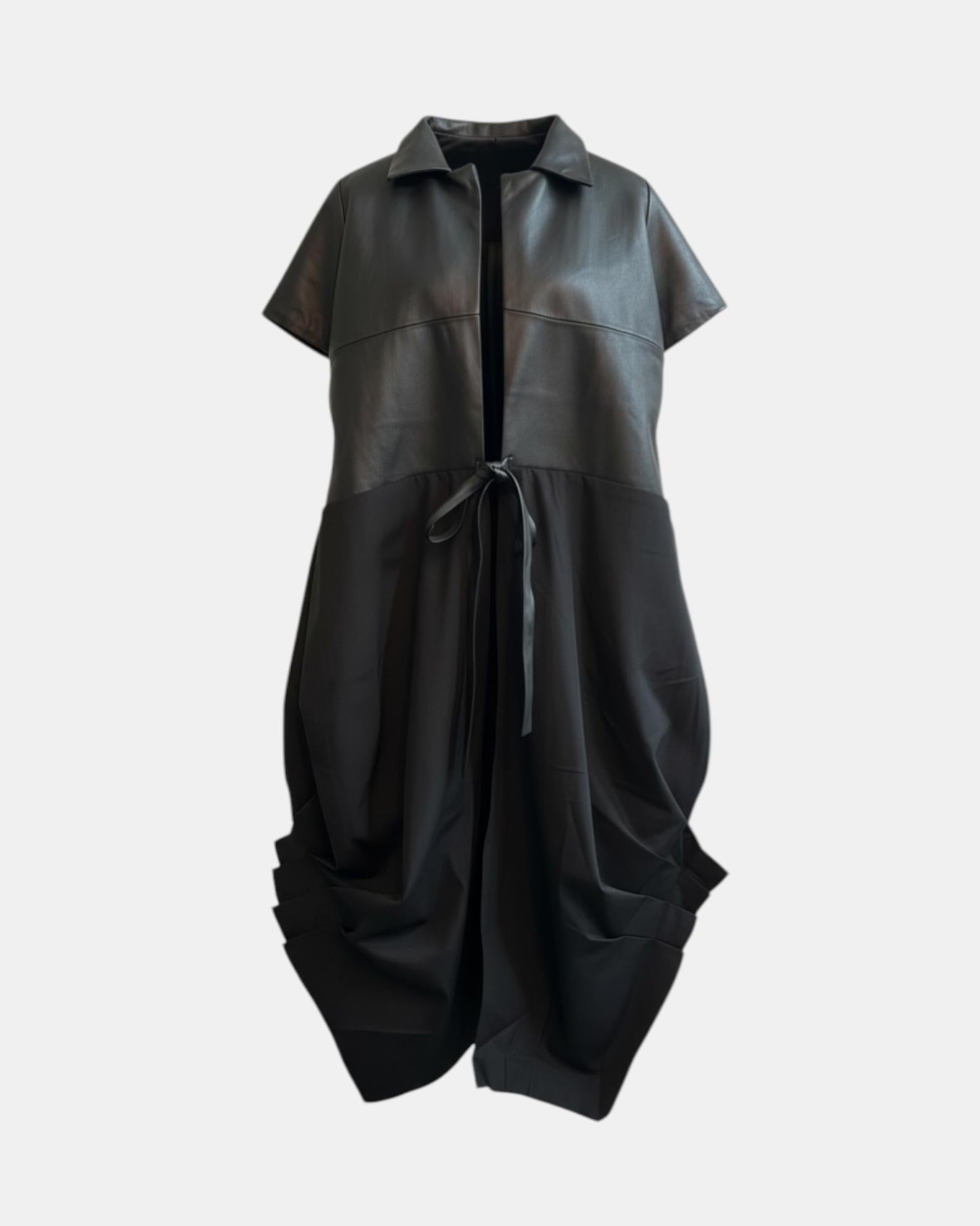 PAPUCEI lederen jas CHARCOAL ROSE