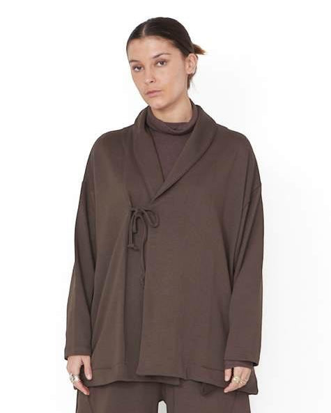 SORT AARHUS oversized vest CLAY