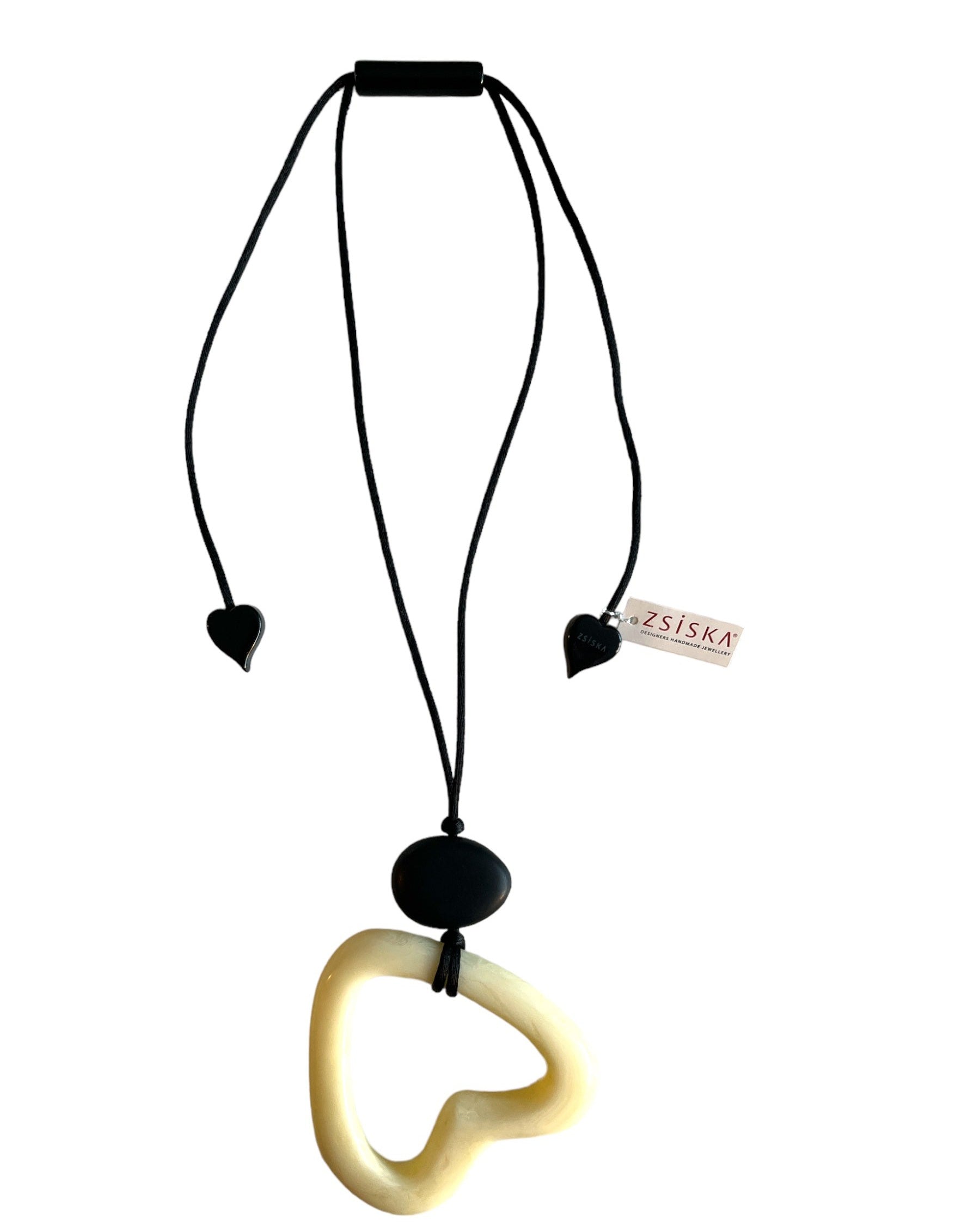 ZSISKA ketting offwhite hart ORGANIC