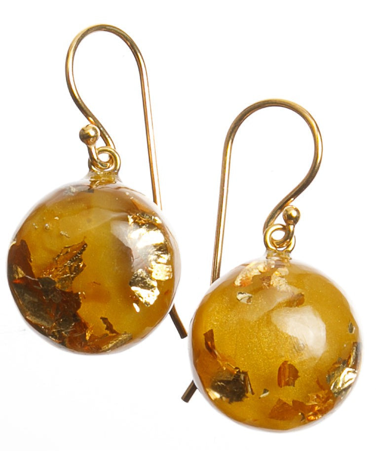 ZSISKA oorbel PHILO - oker geel