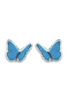 ZSISKA oorbellen blauw BUTTERFLY