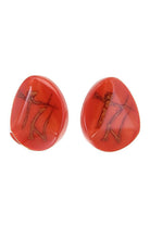 ZSISKA oorbellen oranje brique stekers DIVINE