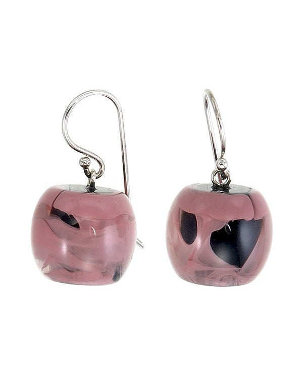 ZSISKA oorbellen roze zwart SATURN