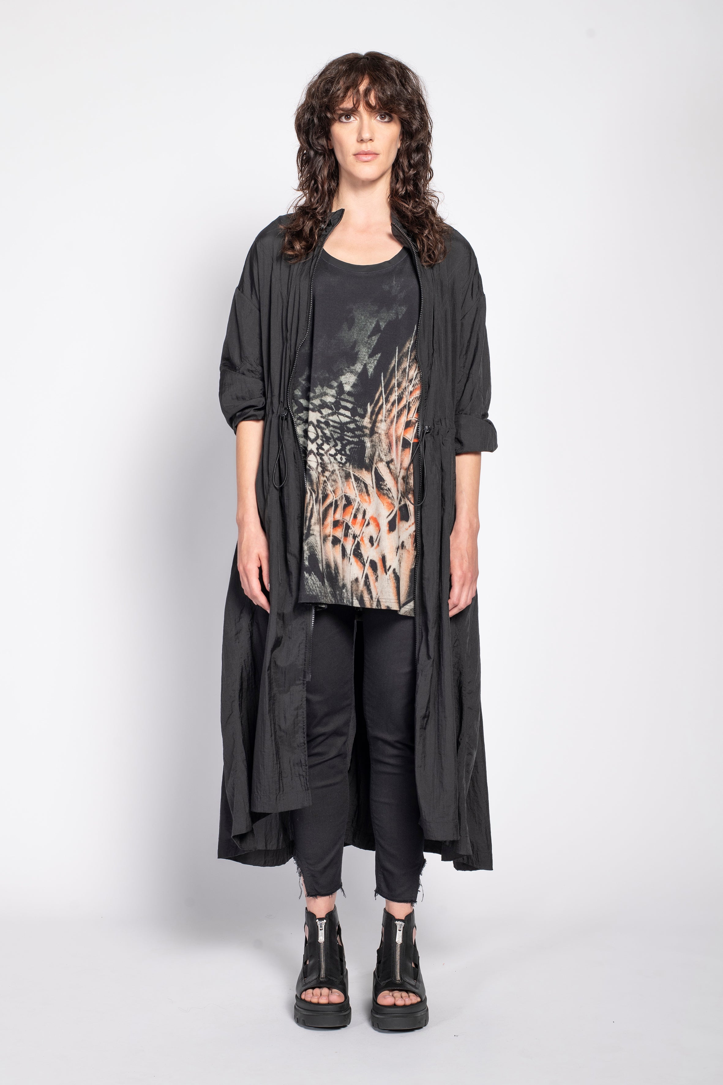 AMBER & MOON lange vest jas AUDREY