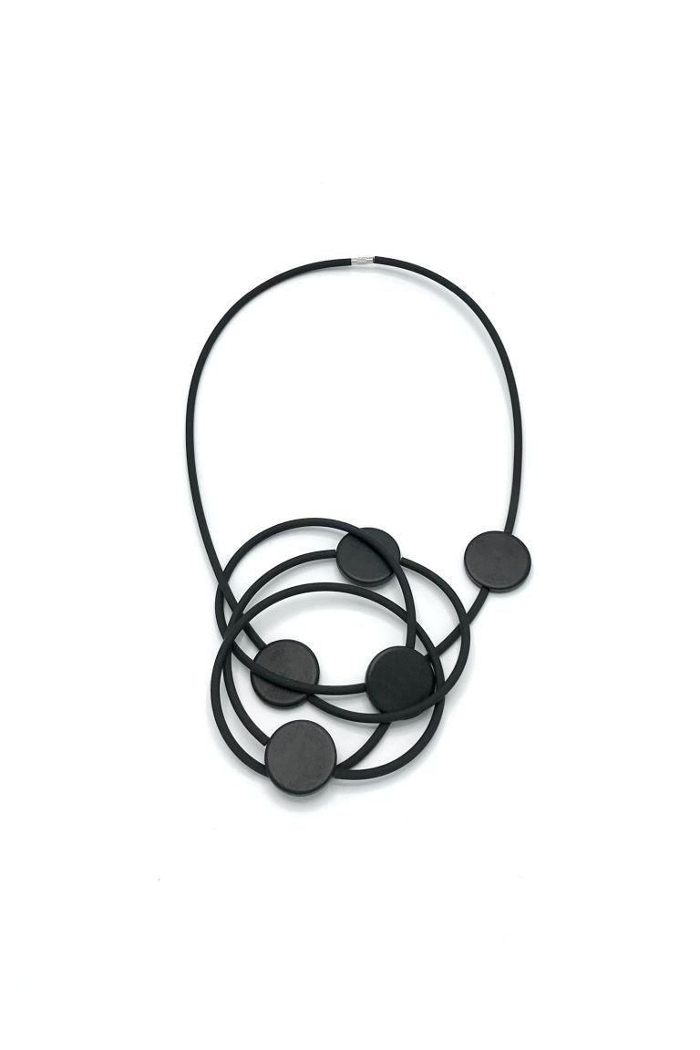 AnZZ ketting CIRCLE zwart