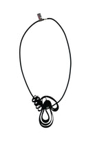 AnZZ ketting LABYRINTH zilver - asymetrisch