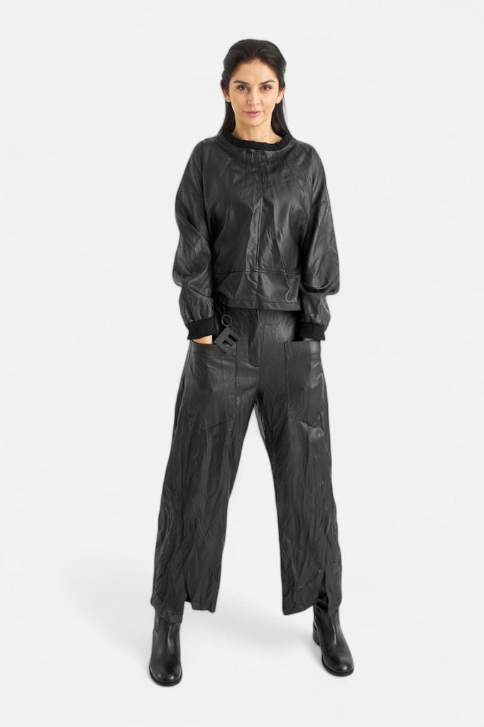 ELSEWHERE vegan lederen broek STITCH