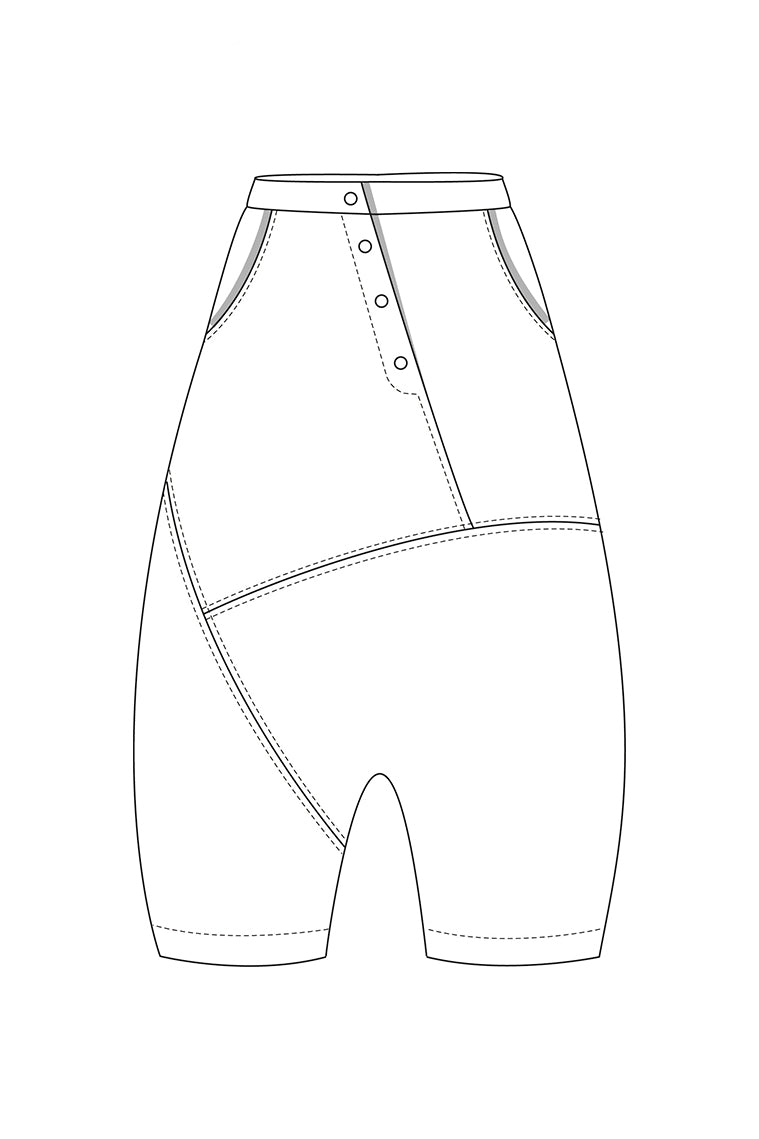 ELSEWHERE vegan lederen dhoti broek STITCH