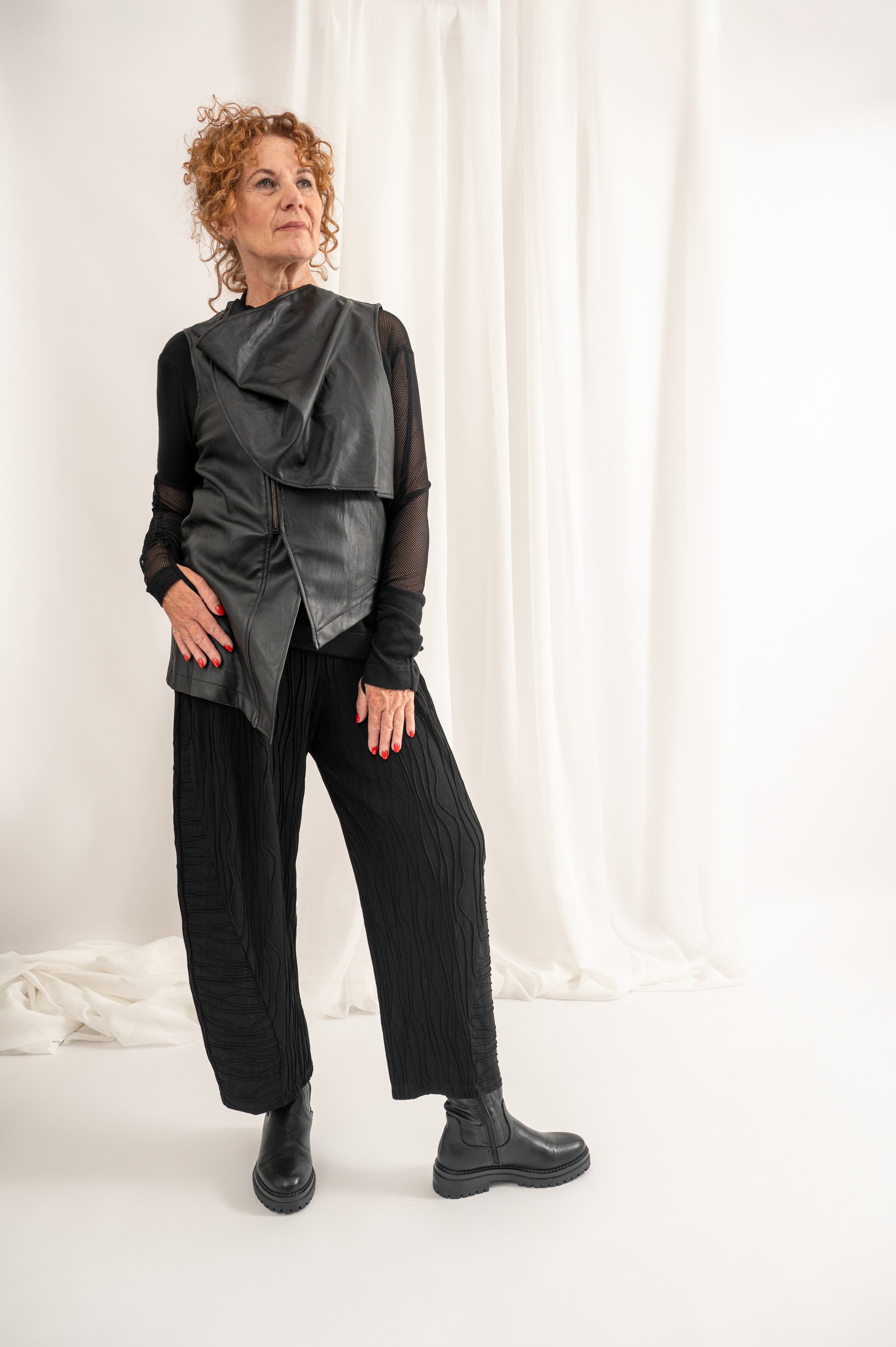ELSEWHERE vegan lederen gilet STITCH