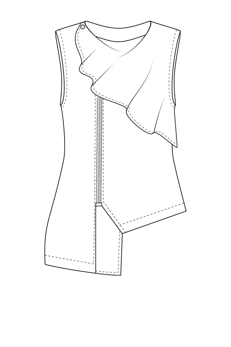 ELSEWHERE vegan lederen gilet STITCH
