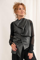 ELSEWHERE vegan lederen gilet STITCH