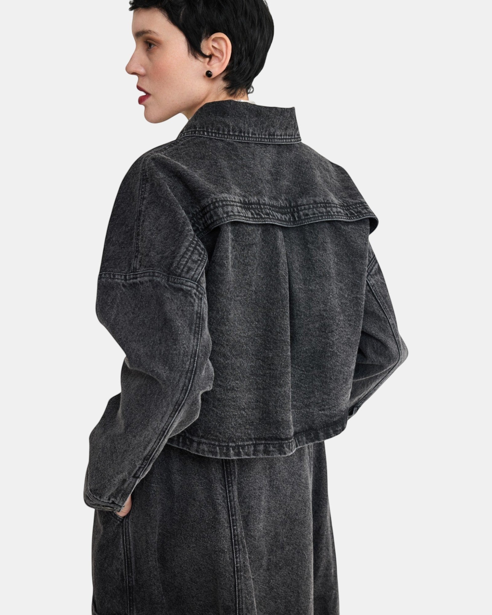 LUUKAA black denim jacket SASHA