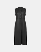 PAPUCEI lederen gilet OBSEDIAN PETALS