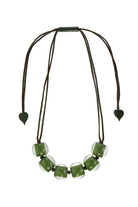 ZSISKA ketting groen olijf COLOURFUL BEADS