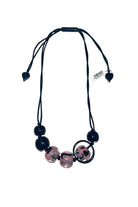 ZSISKA ketting roze zwart SATURN